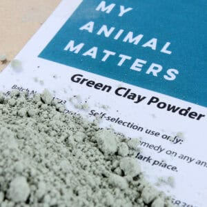 Green clay powder for animals from My Animal Matters.
